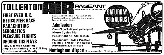 Nottingham Airport Tollerton Air Pageant 1967                    