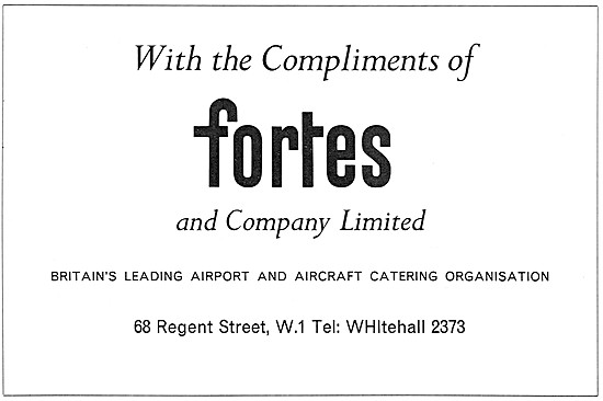 Fortes Airport & Airline Catering 1962                           