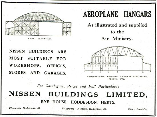 Nissen Buildings - Hangars, Workshops, Stores & Garages          