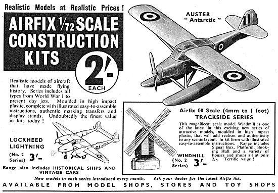 Airfix Model Aircraft Kits 1958                                  