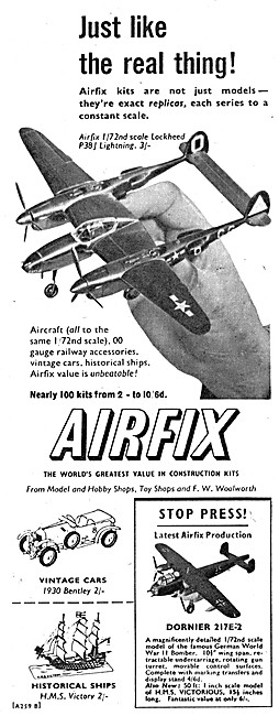 Airfix Model Aircraft Kits - Airfix P38 Lightning                