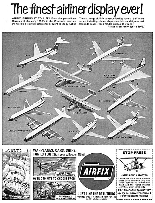 Airfix  1/72 Scale Model Airliner Line Up                        