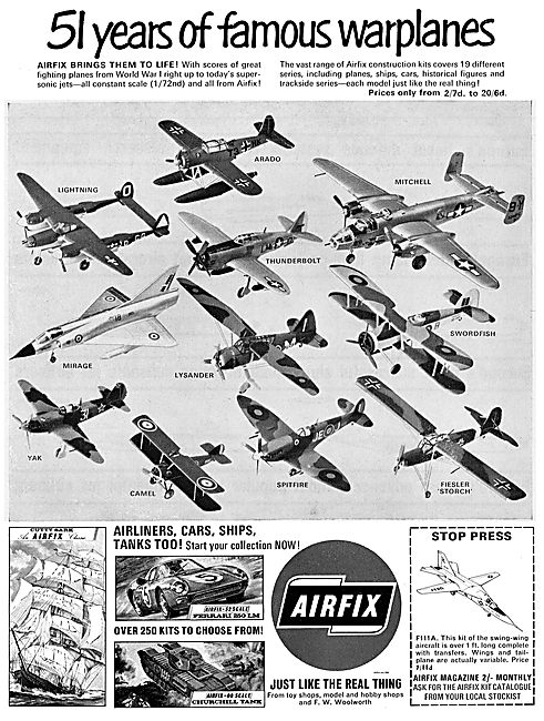 51 Years Of Famous Warplanes From Airfix.                        