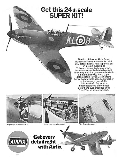 Airfix 24th Scale Spitfire Super Kit.                            