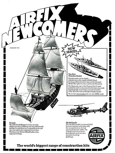 Airfix Newcomers For 1974                                        