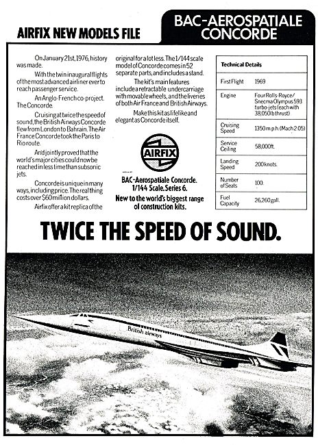 Airfix 1/44th Scale BAC- Aerospatiale Concorde                   