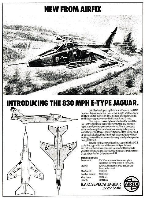 Airfix 1/72nd Scale BAC SEPECAT Jaguar                           