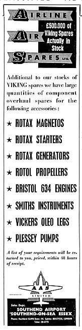 Airline Air Spares Southend Have Viking Spares In Stock          