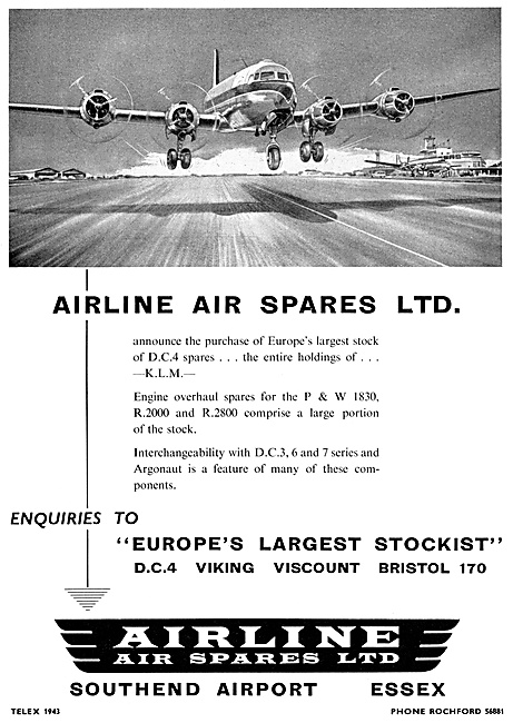 Airline Air Spares Southend  1960                                