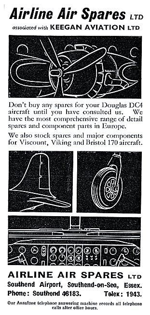 Airline Air Spares - Keegan Aviation. DC4 Spares                 