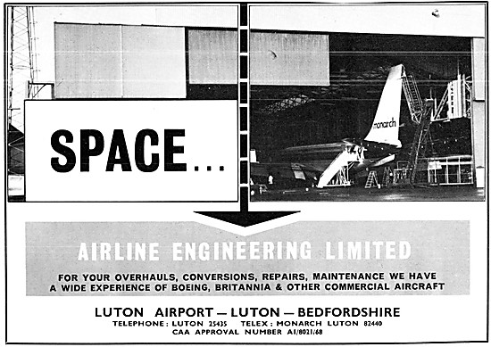 Airline Engineering. Luton. Monarch Aircraft Maintenance         