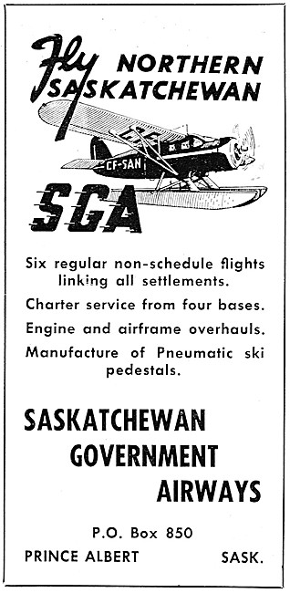 SGA. Saskatchewan Government Airways                             