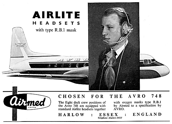 Airmed Airlite Aircrew Headsets & Oxygen Masks                   