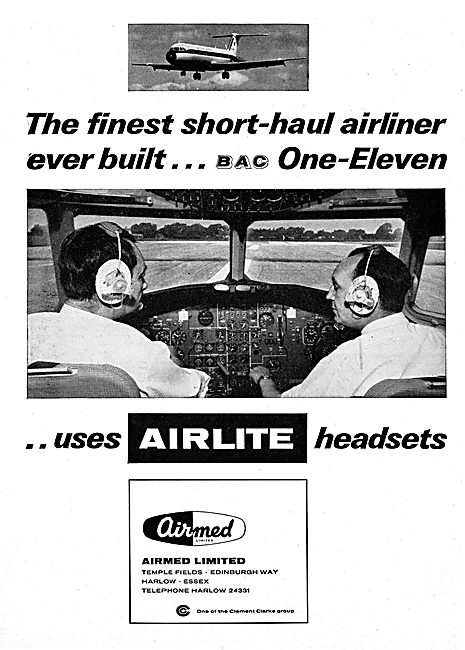 Airmed Airlite Aircrew Headsets & Oxygen Masks 1965              