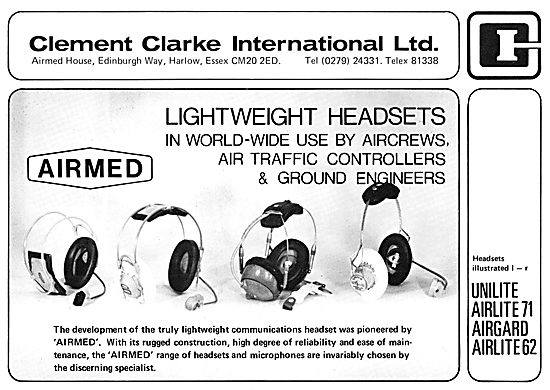 Clement Clarke Airmed Headsets - Unilte Airlite 62 Airgard       