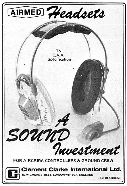Clement  Clarke Airmed Headsets 1977                             