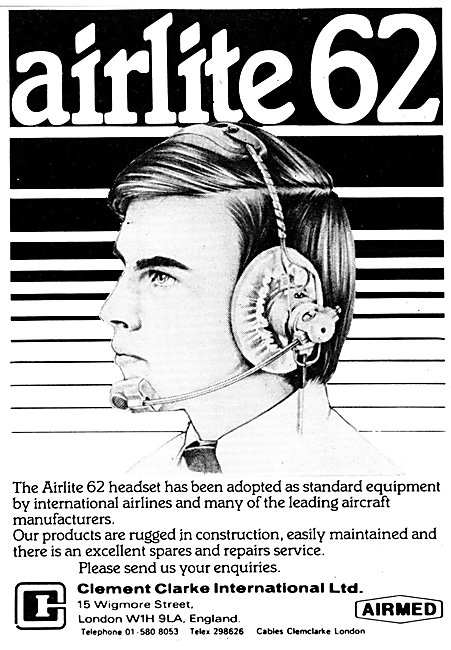 Airmed Airlite 62 Headsets. Clement Clarke                       