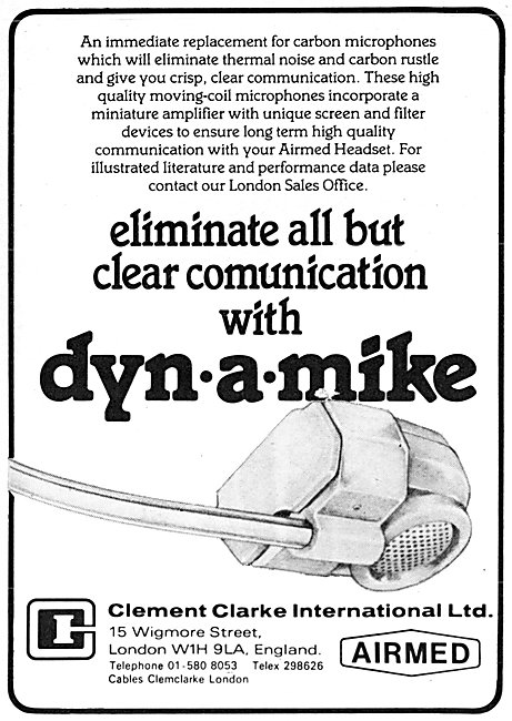 Airmed Airlite Aircrew Headsets - Dyn-a-Mike. Clement Clarke     
