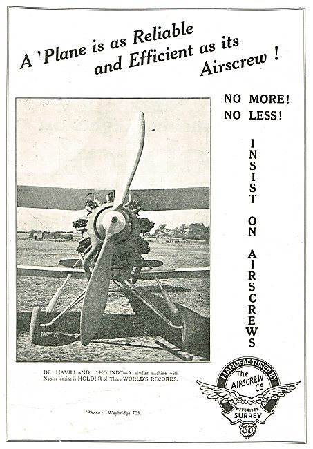 Airscrew Co Propellers For De Havilland Hound                    