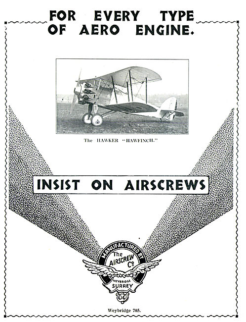 Airscrew Co Weybridge Airscrew Propellers 1930                   
