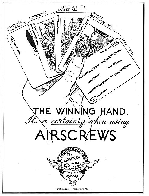 Airscrew Co Aircraft Propellers - The Winning Hand               