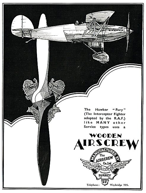 Airscrew Co Hawker Fury                                          