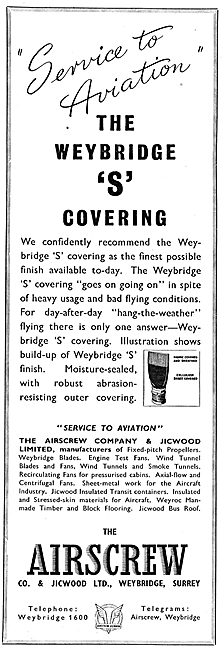 Airscrew Weybridge 'S' Covering                                  