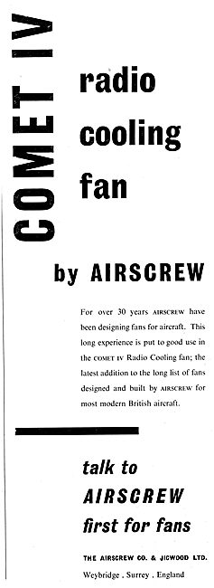 Airscrew Fans For Cabin Ventilation, De-Misting & Radio Cooling  