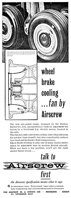 Airscrew Aircraft Wheel Brake Fans                               