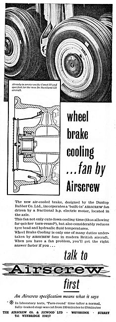 Airscrew Co Aircraft Brake Cooling Fans                          