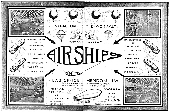 Airships Ltd 1916 Advert                                         