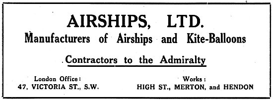 Airships Ltd. High St Merton - Manufacturers Of Airships         