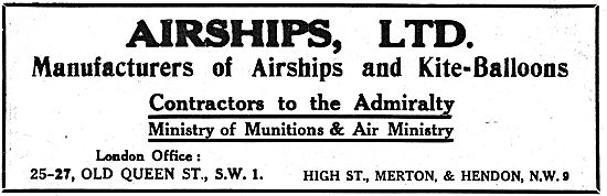 Airships Ltd - Manufacturers Of Airships & Kite-Balloons         