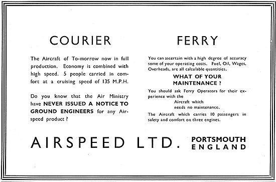 Airspeed Courer Airspeed Ferry                                   