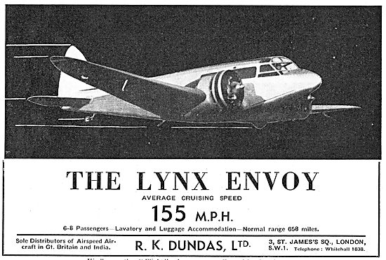 Airspeed Envoy - Lynx Engines                                    