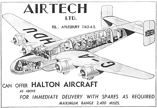 Airtech Handley Page Halton Aircraft - Halifax Conversions       