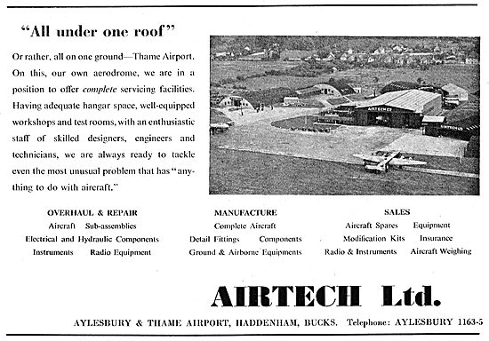 Airtech Ltd. Aeronautical Engineers.  Aylesbury Thame Airport    