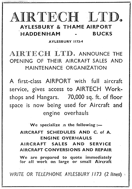 Airtech Aircraft Engineering & Service- Aylesbury & Thame Airport