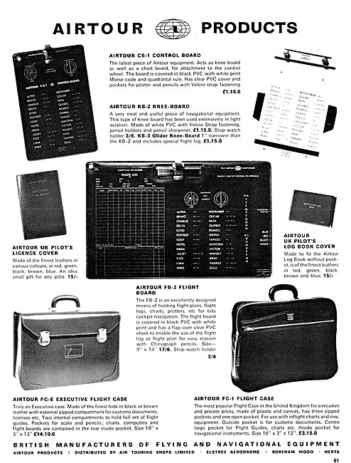 Airtour Pilot Supplies - Airftour Pilots Bags, Cases & Kneeboards