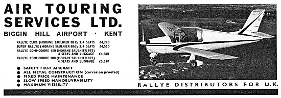Air Touring Services. Biggin Hill. Rallye Distributors           