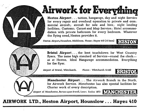 Airwork For Everything. Heston Bristol & Manchester              
