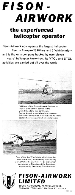 Fison Airwork Helicopter Operations 1959                         