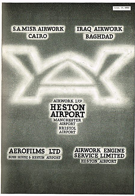 Airwork and Aerofilms At Heston Airport                          