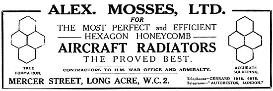 Alex Mosses Ltd - Aircraft Radiators, Sheet Metal Work.          