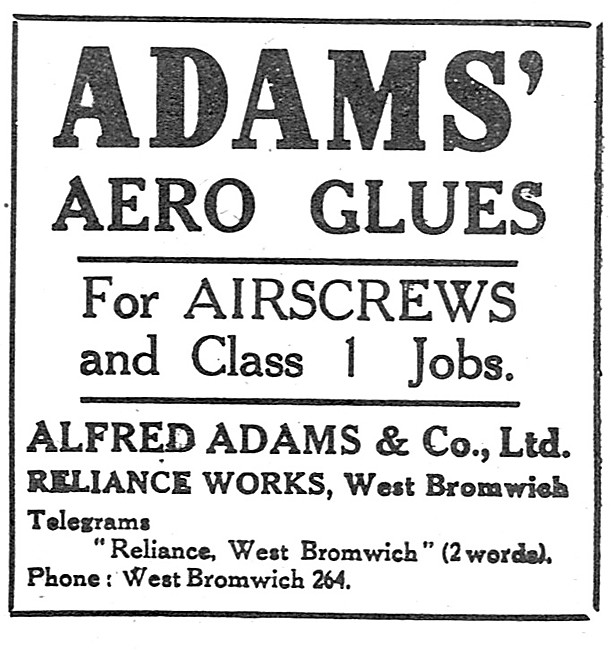 Alfred Adams Aero Glues                                          