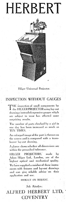 Alfred Herbert Machine Tools - Hilger Universal Projector        