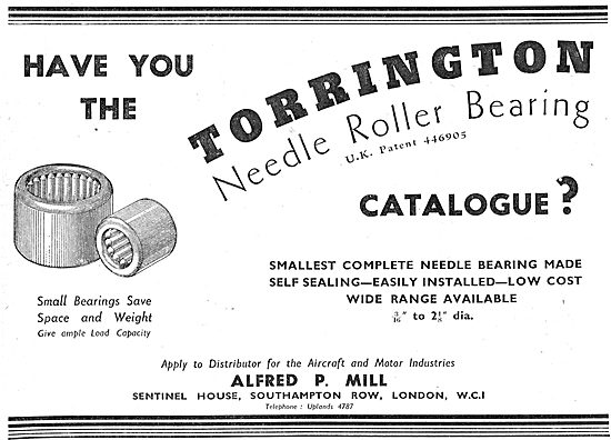 Alfred P.Mill : Torrington Bearings                              