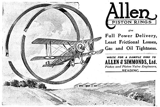 Allen & Simmonds Piston Rings For Aero Engines                   