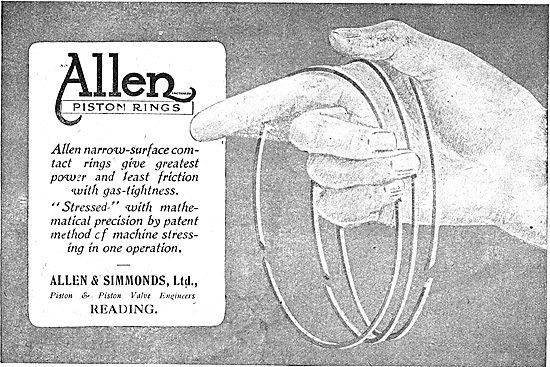 Allen & Simmonds. Reading Piston Rings For Aero Engines          