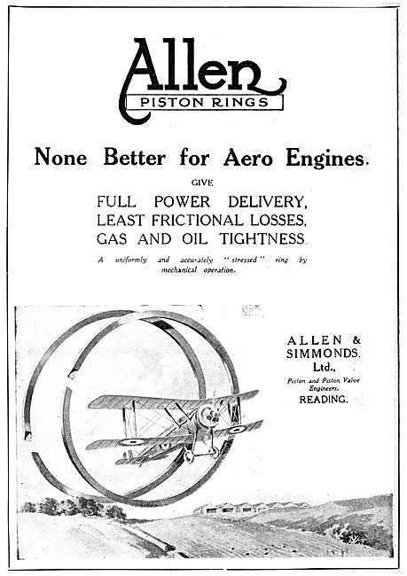 Allen & Simmonds Piston Rings For Aero Engines                   